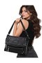Multi-Pocket Faux Leather Shoulder and Crossbody Bag with Flap – Vintage Model with Adjustable Strap