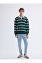 Esvab • Modern & Distinctive Devrik Roba Collar Long Sleeve Men's Sweatshirt - 2