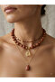 Natural Stone Star Stone Hematite Stone Citrine Women's 3-Piece Necklace Set - 2