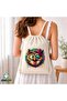 Owl Drawstring Linen Bag C025