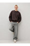 Men's 100% Cotton Comfortable Brown Winter Sweatshirt - 2