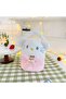 Cute Cat Hello Kitty Patterned Pink and White Plush Handbag Makeup Bag Zippered Organizer - 8
