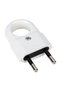 Flat plug with ring Line, 10A, white