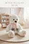 Plush Scarf-Wrapped White Bear 90 cm Cute and Comfortable: Plush Sleeping Pillow and Hugging Companion Decoration