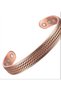 Magnetic Copper Bracelet, for Men and Women, Copper Magnet Bracelet, Bracelet, with 6 Magnets, Red, Adjustable Energy Bracelet - 2