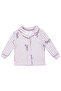 Baby Girl White Lilac Bow Striped Pajama Set - 3