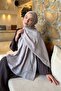 Line Gg Pattern Aura Cotton Jacquard Shawl in Mink Color - 3