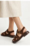 Palge Brown Suede Sandals - 2