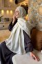 Diamond Pattern Aura Cotton Jacquard Shawl Beige - 4