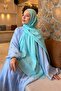 Cc Desen Aura Cotton Jacquard Shawl Turquoise - 3