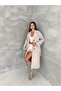 Women's Double-Breasted Collar Long Trench Coat Length 1.20 cm - 3