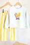 Children's Back-Printed Sweatshirt and Sweatpants Set Yellow