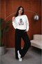 Women's Oho State Women's Graphic Printed Comfortable Fit Crew Neck White Sweatshirt - 3