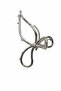 Modern Stylish Metallic Grey Bow Design Hairpin Clip for Women