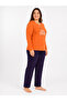 Plus Size Sweet Dreams Seasonal Orange Pajama Set - 3