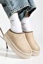 Shoes Women's Suede Fur Lined Wool Thick Sole High Heeled Winter Slippers - 5