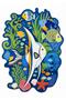 Eta Fish Themed Modern Woven Base Decorative Carpet Eta4112