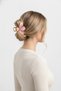 Large Pink Flower Design Hair Claw Clip with Yellow Detail Stylish Hair Accessory for Women - 3