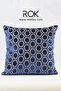 Hexagonal Patterned Navy Blue Cushion Cover 45X45 cm Decorative Pillowcase