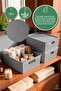 3-Piece Storage Box with Lid 12 Lt Multi-Purpose Organizer Bathroom Kitchen Cabinet Organizer
