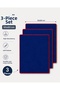 Microfiber Glass Drying Cloth Set of 3 |   Auto Glass Drying Cleaning Cloth |   Non-Marking Drying Cloth |   50X60 Navy Blue