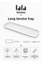 Long Chicken Plate 47X15 cm Melamine Set of 2 Presentation Plate Stylish and Break-Resistant - 4