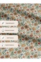 100% Cotton Satin Fabric 100X155 cm Cream Background Orange Green Geometric Floral Pattern Decorative Patchwork Fabric - 6
