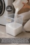 2-Piece 10Lt Lockable Lid Storage Box - Deep Elora Bathroom Organizer Detergent Storage Container Beige - 2