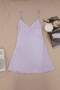 Lilac Lace and Slit Detailed Satin Woven Nightgown Thmaw26Gc00010 - 4