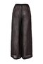 Kahverengi Dokuma Maxi Normal Bel Plaj Pantolon TBESS26PL00009 - 5