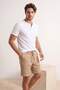 White Regular/Relaxed Fit Buttoned Collar T-Shirt Tmnss26Ts00040