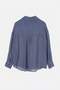 Indigo V Yaka İnce Dokulu Oversize Yazlık Gömlek TDRSS26GO00113 - 7