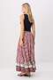 Ethnic Patterned Viscose Skirt with Elastic Waist Twoss26Et00245 - 3