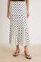 Ecru Polka Dot Pack A-Line / Bell Shape Normal Waist Stretchy Knitted Skirt Twoss26Et00063 - 3