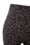 Kahverengi Fırçalı Soft Kumaş Leoparlı İç Bel Cep Detaylı Örme Spor Şort/Kısa Tayt THMSS24TY00020 - 3