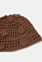 Light Brown Hand Knitted Floral Pattern Hair Accessory Takss26Da00008 - 2