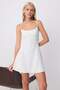 Ecru Pool Collar A-Line/A-Line Bell Form Short / Mini Woven Dress Twoss26El00137 - 2