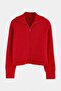Kırmızı Wardrobe Essentials Yumuşak Dokulu Geniş Kalıp Triko Hırka TWOAW26HI00092 - 6