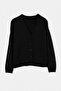 Wardrobe Essentials Siyah Yünlü V Yaka Yumuşak Triko Hırka TWOAW27HI00080 - 6