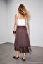 Brown Polka Dot Stretchy Tulle Fabric Skirt Tdrss26Et00082 - 3