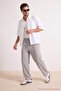 Siyah-Gri Beli Lastikli Straight Erkek Pantolon TMNSS26PL00042 - 2