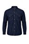 Gece Mavisi Önü Cepli Erkek Denim Gömlek TMNAW27GO00011 - 7