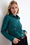 Green Fitted Fit Suede Thin Jacket Coat Twoaw26Mo00016 - 5