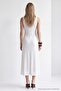 Ekru Bodycon Midi Büzgü Detaylı Yırtmaçlı Kare Yaka Örme Elbise TWOSS26EL01232 - 6