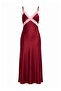 Bordo-Pembe Dantelli Sırt Detaylı İp Askılı Saten Dokuma Gecelik THMSS24GC00003 - 6
