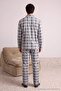 Grey Regular Fit Plaid Checked Shirt-Pants Knitted Pajamas Set Tmnaw26Pt00014 - 4