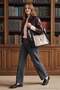Antrasit %100 Pamuk Normal Bel Bilek Boy Wide Leg Jeans TWOAW27JE00088 - 2