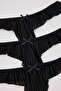 Black 3-Piece Tulle Striped Thong Panties Thmss26Ku00012 - 2