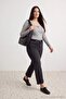 Black Contrast Stitched High Waist Medium Stretch Flare Spanish Jeans Tbbaw27Cj00004 - 6
