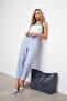 Blue Pocketed Wide Cut Pants with Elastic Waist Tdrss26Pl00070